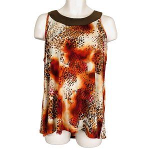 Womens New Directions Woman Sz 2X Multicolor Sleeveless Abstract Stretchy Top